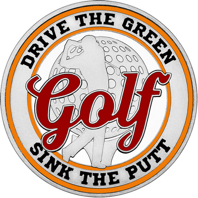 Maroon "Golf" with Orange Outer Circular Borders